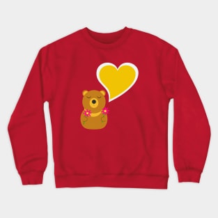 Cute Love Teddy Crewneck Sweatshirt